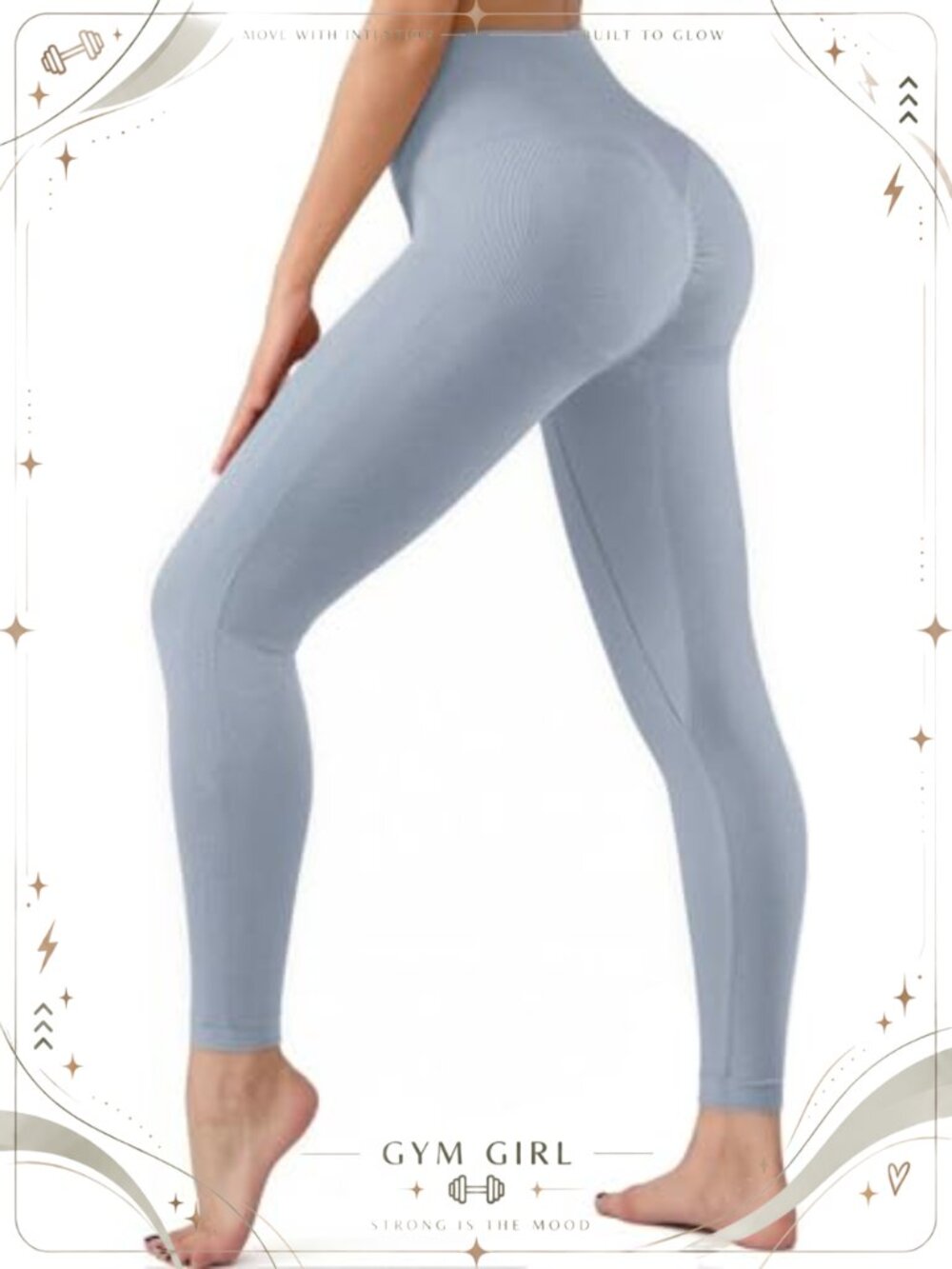 High Waist Seamless Workout Leggings Butt Lifting Hidden Scrunch Yoga Pants